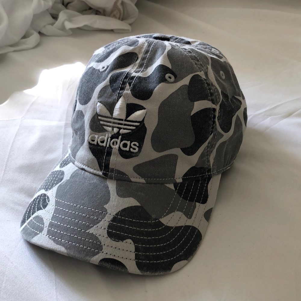 Adidas Originals grey camo relaxed cap